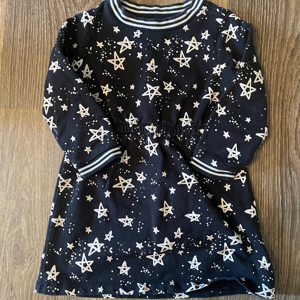 Gymboree Star Patterned Black Dress